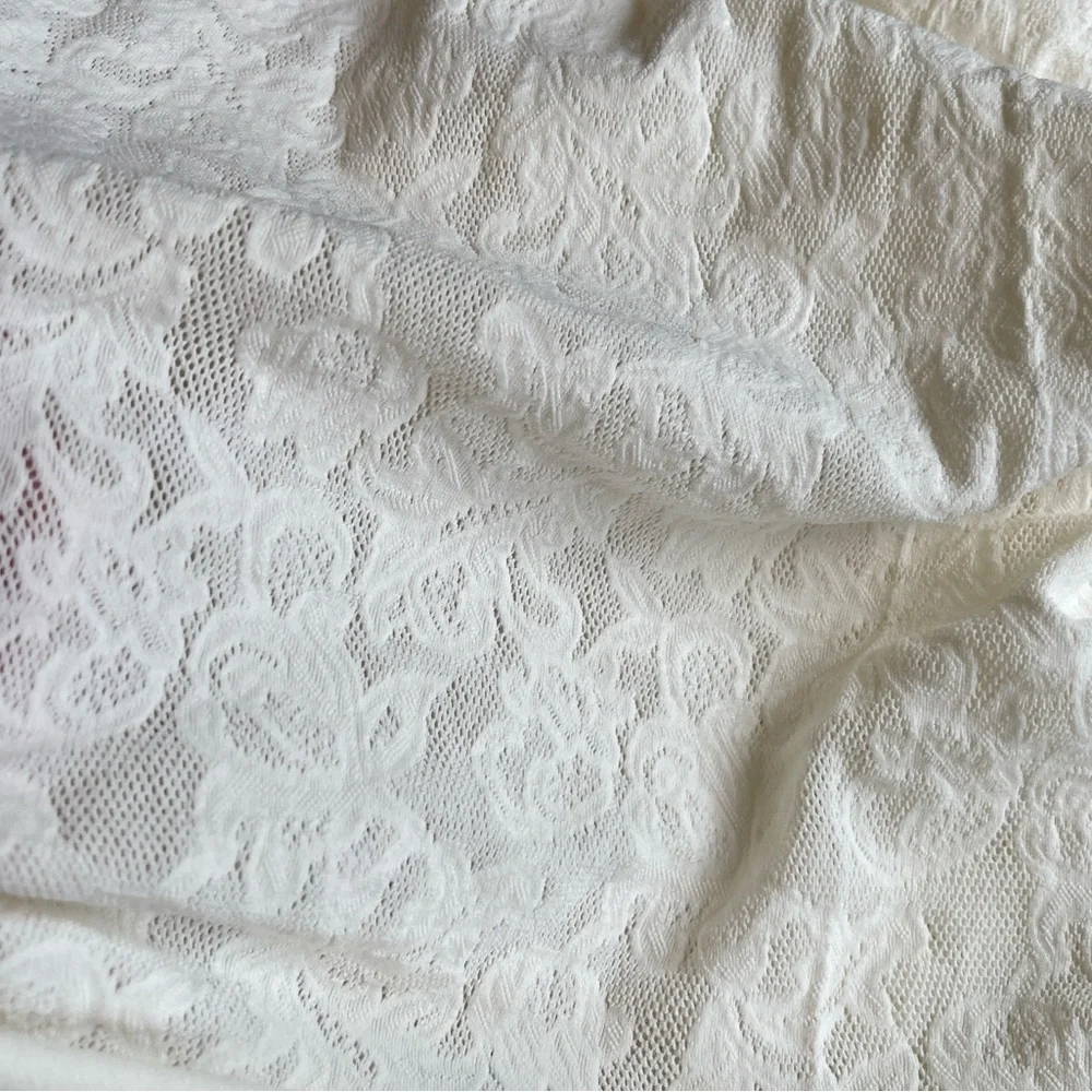 Skims Knit Lace Turtleneck Maxi dress Ivory - Picture 4 of 6